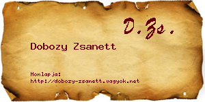 Dobozy Zsanett névjegykártya